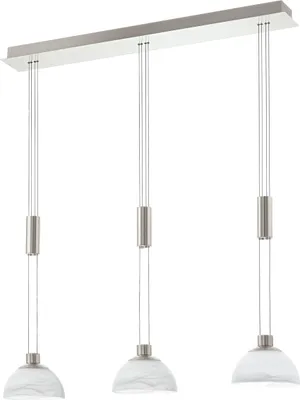Produktbild von EGLO LED Pendelleuchte Montefio, 3 flammige Hängelampe höhenverstellbar, Pendellampe, Hängeleuchte, LED Esstischlampe warmweiß