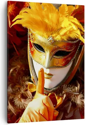 Produktbild von Bild auf Leinwand - Leinwandbild - Einteilig - Venezianische Maske bunt Karneval - 50x70cm - Wand Bild - Wandbilder - Leinwanddruck - Wanddekoration - Leinwand bilder - Wandbild - PA50x70-0420