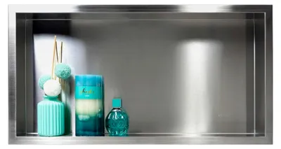 Produktbild von DUSCHE für das Badezimmer Edelstahl Duschnische 60x30x7 cm, wasserdichte Nische für Badutensilien, flexibler Nischeneinbau