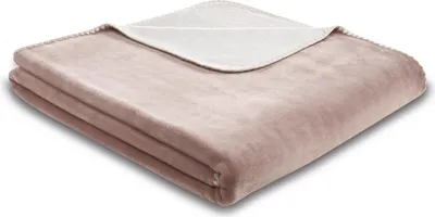 Produktbild von Biederlack Plaid mit Muschelsaum Soft&Cosy Farbe woodrose Größe 150 x 200