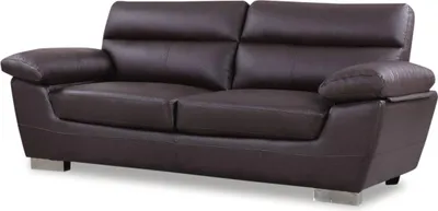 Immagine prodotto di Divano in Tessuto in fibre di pelle / PVC "DALLAS" - 3 posti - Cioccolato.