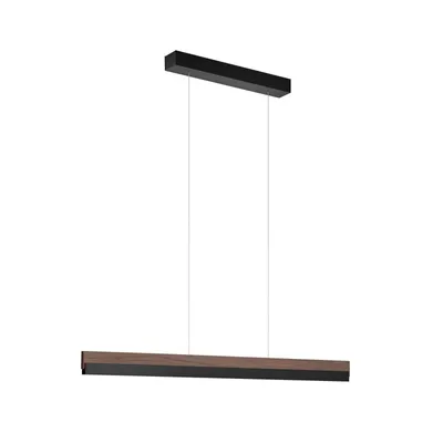 Immagine prodotto di Quitani Lampada a sospensione LED Keijo, nero/noce, 103 cm