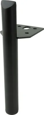 Zdjęcie produktu dla Proste nóżki meblowe w kolorze czarnym matowym, wysokość 15 cm - idealne do sof i nowoczesnych mebli, stabilne i eleganckie, wykonane z wysokiej jakości metalu.