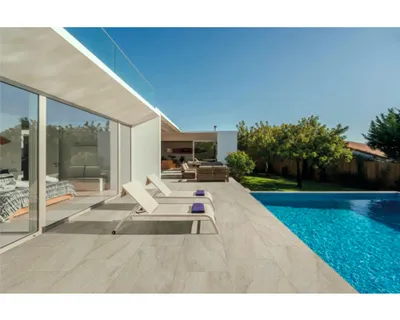 Produktbild von FLAIRSTONE Feinsteinzeug Terrassenplatte Canyon beige rektifizierte Kante 120 cm x 60 cm x 2 cm