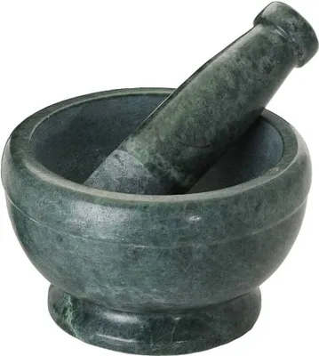 Produktbild von Serpentin Mörser mit Stößel Groß 1,5kg Schwer Gewürz Kräuter Weihrauch 1183