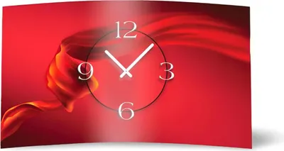 Immagine prodotto di Orologio da parete di design rosso seta astratto orologio da parete moderno design silenzioso senza ticchettio dixtime 3DS-0078