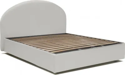 Produktbild von Doppelbett Dbohine, Containerbett mit Kunstlederbezug, 100%  Italy, Frontöffnung, passend für Matratze 160x190 cm, Weiß