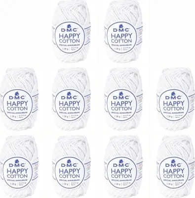 Immagine prodotto di 10x DMC Happy Cotone – filato morbido in 100% cotone, 392 (colore 762)
