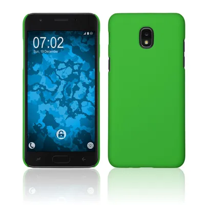Produktbild von PhoneNatic Case kompatibel mit Samsung Galaxy J3 (2018) - Hülle grün gummiert Hard-case Cover