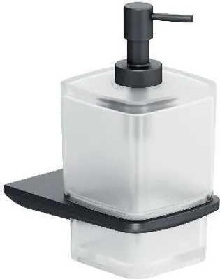 Imagen del producto de kielle Vega - Dispensador de jabón con soporte, vidrio mate/ mate, modelo 40118004
