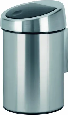 Image de Poubelle plastique Seau intérieur acier mat Anti-traces de doigts 3 litres Touch Bin