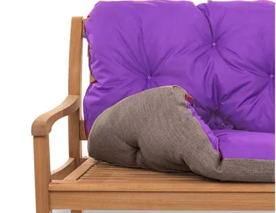 Obrázek produktu pro Polštářek na zahradní houpačku, 160x60x50cm  Fialová | Polštář na zahradní nábytek | Polštář na zahradní lavičku | Sedací pro 3 osoby s opěradlem
