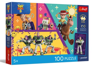 Image de Puzzle 100 pièces Toy Story 5 + affiche TREFL