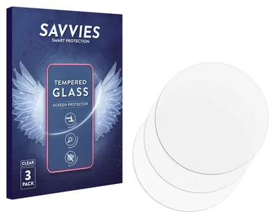 Produktbild von 3x Savvies Schutzglas für Mobvoi Ticwatch Pro 2020 Displayschutz 9H Glas klar transparent
