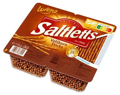 Obrázek produktu pro Lorenz Saltletts Sticks celozrnné 2 čerstvé balíčky se solnými tyčinkami 175g