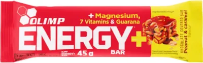 Zdjęcie produktu dla Olimp Baton Energetyczny Energy+ Bar Peanut Caramel Bez Słodzików 45g