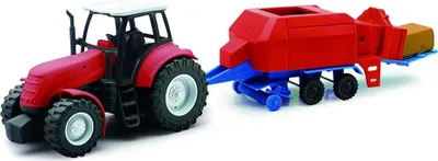 Produktbild von Roter Traktor mit Ballenpresse, NEW05685A, Maßstab1/32, NEWRAY