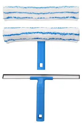 Productafbeelding van Ramenreinigingsset - Met siliconen ruitenwisser en microvezel wasdoek - 30 cm