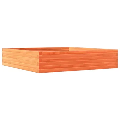 Produktbild von vidaXL Pflanzkübel Wachsbraun 110x110x23 cm Massivholz Kiefer