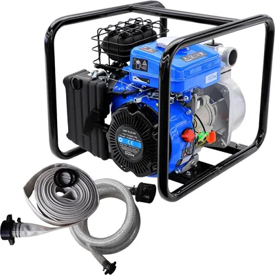 Produktbild von GÜDE Motorpumpe-Set GMP 15.22 Schlauch Benzin Pumpe Bewässerung 1,9 PS 15000 l/h