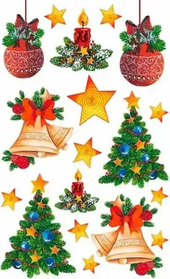 Obrázek produktu pro Sticker Weihnachtskugeln und Glocken 2 Bogen