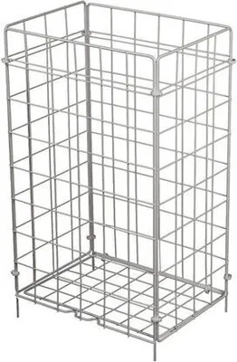 Produktbild von 1x Gitterabfallkorb Papierkorb aus Metall faltbar 50l hygienisch 34x26,5x56cm weiß