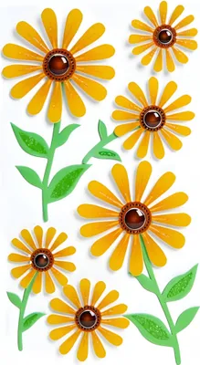 Image de HEYDA 203780685 Stick-On's-Mix fleurs 75 x 165 cm jaune