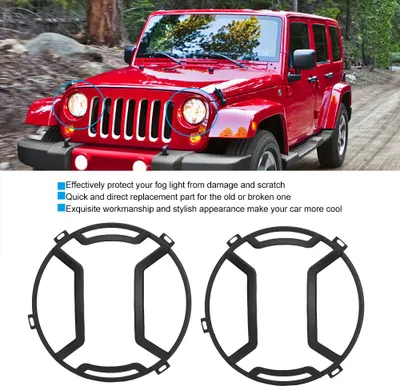 Zdjęcie produktu dla Osłona reflektorów przeciwmgielnych samochodowych, pasująca do Jeep Wrangler JK Unlimited 2007–2017
