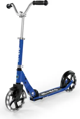 Immagine prodotto di Micro monopattino per bambini Cruiser LED blu - monopattino pieghevole con ruote a LED - 2 ruote