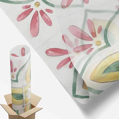 Zdjęcie produktu dla Folia zapewniająca prywatność - 100x100 cm - kolorowe szkło / witraż - nieprzezroczysta i dekoracyjna - samoprzylepna dekoracyjna folia szklana - ochrona przed promieniowaniem UV, łatwa w montażu - dekoracja kwiatowa