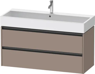 Produktbild von Duravit Ketho.2 Wastafelonderkast 118,4x46x54,9 cm Mat Basalt