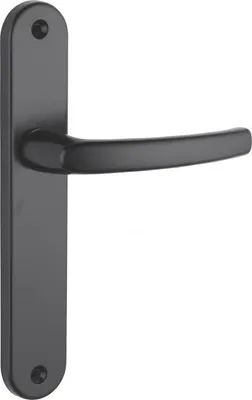 Produktbild von Komplettsatz für Türgriffe, Innentür, Modell Sultane, ohne Rosette, quadratisch, 7 mm, Mittelabstand 195 mm, schwarz - THIRARD