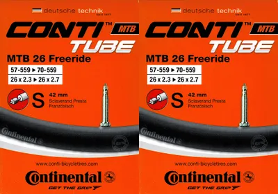 Produktbild von 2x Continental MTB 26 Freeride Schlauch 26 Zoll SV (57/70-559) SV 40mm