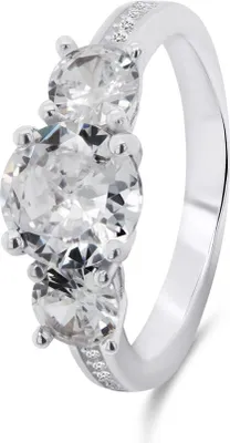 Produktbild von Distinctive silver ring with zircons RI043W - Circuit: 54 mm