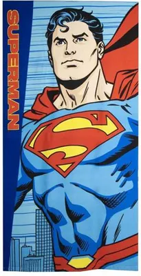 Produktbild von Strandbadetuch Superman Blau 70 x 140 cm