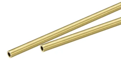2 Messingrohre rund, 4 mm Ø, 1 mm Wand, 200 mm lang