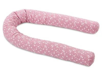Produktbild von babybay Nestchenschlange Piqué für Kinderbetten, beere Sterne weiß