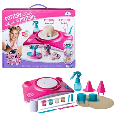 Produktbild von Spin Master - Pottery Cool, Kinder Töpfer SET Studio, Töpferscheibe Zubehör; 6027865