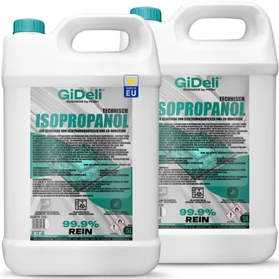 Produktbild von Isopropanol 10L Technisch 99,9% IPA Reiniger & Entfetter für Industrie GiDeli