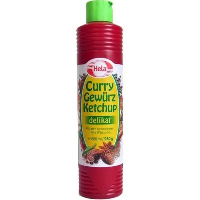 Obrázok produktu pre Hela kečup s kari korením jemný sladko pikantný tón 800ml