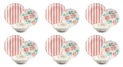 Imagen del producto de Juego de mesa Excelsa de 18 piezas, porcelana – Primula