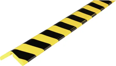 Produktbild von Warn- und Schutzprofil Typ H+ Flex, gelb/schwarz, 60x60 mm, Länge 1 m