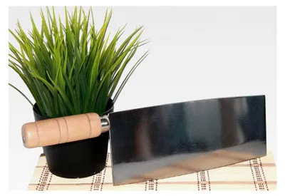 Produktbild von Hackmesser Küchenmesser Allzweckmesser Filettiermesser Edelstahl Holzgriff