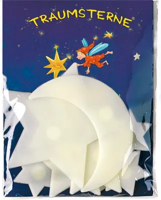 Obrázok produktu pre svietiace hviezdy a mesiac v tme 9 kusov