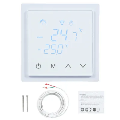 Obrázek produktu pro Termostat, inteligentní regulátor teploty, regulátor teploty s digitálním displejem, regulátor teploty, multifunkční termostat, termostat elektrického podlahového vytápění, inteligentní termostat