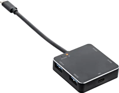 Zdjęcie produktu dla InLine 35392A, USB 3.2 Gen 1 (3.1 Gen 1) Type-A, USB 3.2 Gen 1 (3.1 Gen 1) Type-A, 5000 Mbit/s, Czarny, Aluminium, USB