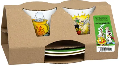 Produktbild von KÖNITZ 1150542383 2er Geschenkset Espressotassen 85 ml - Asterix Zaubertrank