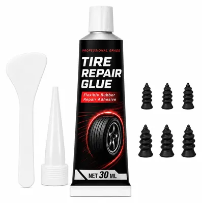 Productafbeelding van Reifenreparatieset – 30 ml Dichtmiddel en 6 Reparatiestiften