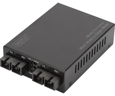 Produktbild von Digitus Fast Ethernet Multimode/Singlemode Medienkonverter SC/SC, 100 Mbit/s, 100BASE-FX, 100Base-FX, Schnelles Ethernet, 100 Mbit/s, 100BASE-FX