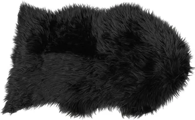 Produktbild von Kunstfell Raven schwarz 60x90cm – Dekofell, Teppich